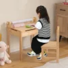 Costway Toddler Multi Activity Table With Chair Kids Art & Crafts Table With Paper Roll Holder