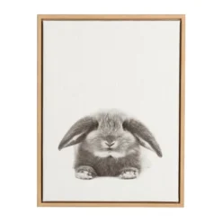 24" X 18" Rabbit Framed Canvas Art - Uniek -Kids’ Furniture Store GUEST e76a33eb 7a0f 476d 81d4 afef79513f5c