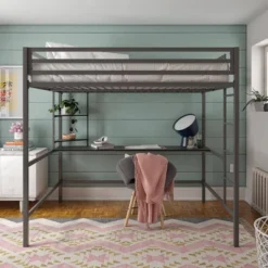 Full Maxwell Metal Loft Bed With Desk & Shelves - Novogratz -Kids’ Furniture Store GUEST e7d39efe 3616 4542 8d4e 5e9c1d47c285