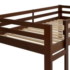 Twin Indy Solid Wood Triple Bunk Bed Walnut - Saracina Home -Kids’ Furniture Store GUEST eb491e86 de73 43b5 a9e8 e953e750abf6