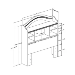 Twin Savannah Bookcase Headboard Pure White - South Shore -Kids’ Furniture Store GUEST eb655605 56cd 4522 bba5 3bcc57fac0da