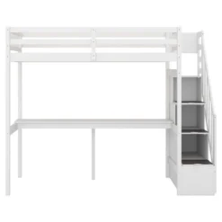 Twin Size Loft Bed With Storage Staircase And Built-in Desk-ModernLuxe -Kids’ Furniture Store GUEST ecc3a5b5 4808 4eae 8867 8bd52ed7244f