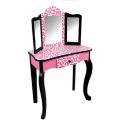 Fashion Leopard Prints Gisele Play Wooden Vanity Set Pink / Black - Teamson Kids 11 Fashion Leopard Prints Gisele Play Wooden Vanity Set Pink / Black - Teamson Kids -Kids’ Furniture Store GUEST ed6443c6 0ae7 4f64 8d93 4da37504f1aa