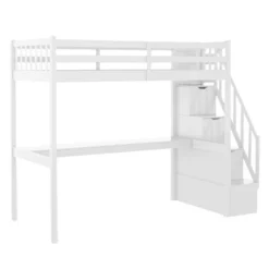 Twin Size Loft Bed With Staircase And Built-in Desk - ModernLuxe 10 Twin Size Loft Bed With Staircase And Built-in Desk - ModernLuxe -Kids’ Furniture Store GUEST ed673bdd 54c7 490a a7a2 709b1f4169b5