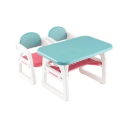 Costway 3-Piece Kids Table And Chair Set Toddler Activity Study Desk With Building Blocks -Kids’ Furniture Store GUEST ed94da55 eb9c 40ec 88b9 28994d3d1081