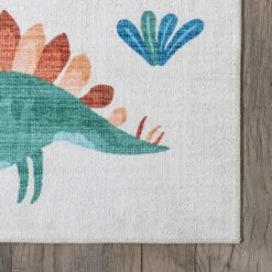 NuLOOM Eamon Dinosaur Machine Washable Kids Area Rug -Kids’ Furniture Store GUEST ed9cc8db f7a5 47a1 9925 413b682a1cc5