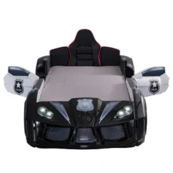 Twin Tarryton Police Cruiser Bed With Led Lights And Sound Black/White - MiBasics -Kids’ Furniture Store GUEST eda547ae cfe9 470a a7bb e0b42b23449a