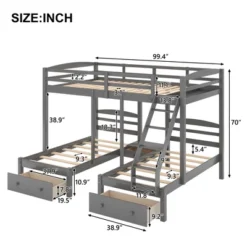 Full Over Twin & Twin Bunk Bed, Gray - ModernLuxe -Kids’ Furniture Store GUEST f17a7836 1fb9 4c01 82db 42a62d1ff019