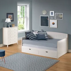 King Harmony Daybed With Conversion White - Alaterre Furniture 20 King Harmony Daybed With Conversion White - Alaterre Furniture -Kids’ Furniture Store GUEST f1d3b3e6 fd5a 4935 a7d7 bf422a61a419