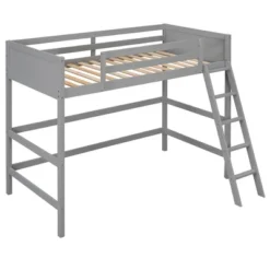 Twin Size Wood Loft Bed With Ladder-ModernLuxe -Kids’ Furniture Store GUEST f26389ce c394 4c07 b04c 47de6cf5f3d5