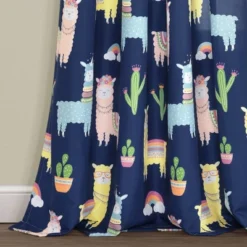 52"x84" Make A Wish Southwest Llama Cactus Window Curtain Panels Set - Lush Décor -Kids’ Furniture Store GUEST f29e67f3 a97e 459f 906a 04bb19b32070