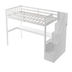 Twin Size Loft Bed With Staircase And Built-in Desk - ModernLuxe 12 Twin Size Loft Bed With Staircase And Built-in Desk - ModernLuxe -Kids’ Furniture Store GUEST f3893fbb 6642 421d 8d2b d4f40dbec53d