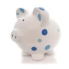 Bank Blue Multi Dot Bank - 1 Bank 7.75 Inches - Polka Piggy Money Saving - 3606Bl - Ceramic - Blue