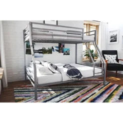 Twin Over Full Maxwell Metal Bunk Bed Gray - Novogratz -Kids’ Furniture Store GUEST f5a7784a 2677 4712 b771 1e4435b1feb6