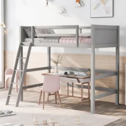 Twin Size Wood Loft Bed With Ladder-ModernLuxe -Kids’ Furniture Store GUEST f6784cd6 572c 4019 aad6 364d8e221350
