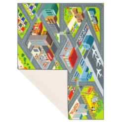 KC CUBS Boy & Girl Kids City Road Car Vehicle Traffic Educational Learning & Game Play Non Slip Nursery Bedroom Classroom Rug Carpet -Kids’ Furniture Store GUEST f8ded4a6 a497 4119 a18e f776556d176c