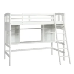 Twin Size Loft Bed With Storage Shelves, Desk And Ladder - ModernLuxe 10 Twin Size Loft Bed With Storage Shelves, Desk And Ladder - ModernLuxe -Kids’ Furniture Store GUEST f9232fe3 f468 4368 a9af d3f9087a1af1