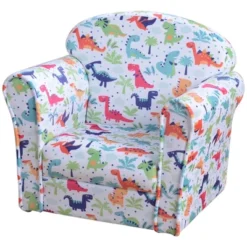 Qaba Kid's Sofa Chair With Dinosaur Design And Thick Padding, Flannel-Covered Toddler Armchair For Bedroom, Playroom -Kids’ Furniture Store GUEST fa080181 62b6 4121 a01c 29a75601f9c0
