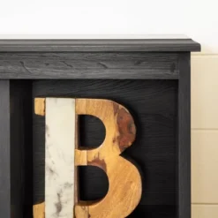 Twin Zach Bookcase Headboard Gray Oak - South Shore -Kids’ Furniture Store GUEST fa762153 b4fe 4b66 a5a4 9881f8328b07