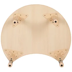 Flash Furniture 25.125"W X 35.5"L Crescent Natural Plastic Height Adjustable Activity Table -Kids’ Furniture Store GUEST faef9e46 3cb2 40ec a568 94c57803921f