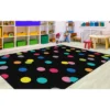 Flagship Carpets Just Teach Rainbow Polka Dots Area Rug