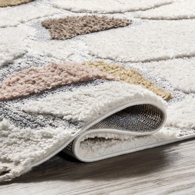 Zende Colorful Stones Kids Tassel Area Rug 3 Zende Colorful Stones Kids Tassel Area Rug - Image 3