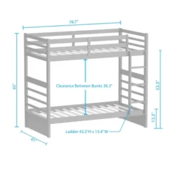 Glenwillow Home Plana Solid Wood Bunk Bed -Kids’ Furniture Store GUEST fbd66278 28c3 4e5f 841a 89eaa72a237d