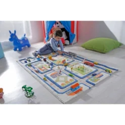 39"x59" Traffic Blue 3D Play Rug - IVI -Kids’ Furniture Store GUEST fc8c96f7 2fd3 4d8d 988a 79e5b3055c31