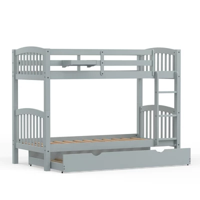 Glenwillow Home Arca Solid Wood Twin Over Twin Bunk Bed 4 Glenwillow Home Arca Solid Wood Twin Over Twin Bunk Bed - Image 4