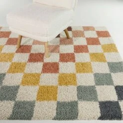 Sydney Rainbow Checkered Shag Kids' Rug - Balta Rugs -Kids’ Furniture Store GUEST fd12428f 7e31 4204 986b 738b8be564b7
