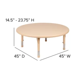 Flash Furniture 45" Round Plastic Height Adjustable Activity Table -Kids’ Furniture Store GUEST fd16d9a9 e74d 4d43 8864 c668994b06ff 1