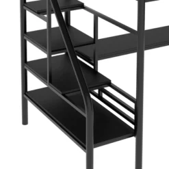 Metal Twin Size Loft Bed With Desk, Black - ModernLuxe -Kids’ Furniture Store GUEST fd75ed43 868f 488f 939c 6919579c8983