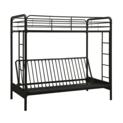 Twin Over Futon Leonora Metal Bunk Bed - Room & Joy -Kids’ Furniture Store GUEST fda41a8d ba31 4e5f 81e0 13b64cbc4a2d