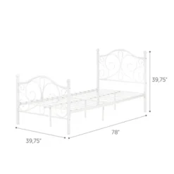 Twin Country Poetry Complete Metal Platform Bed White - South Shore -Kids’ Furniture Store GUEST fe6e6260 2aba 42b8 bdce 5b5985baa23b