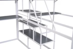 Double Twin Over Twin Size Metal Bunk Bed With Desk, Shelves And Storage Staircase-ModernLuxe -Kids’ Furniture Store GUEST fe85b178 ccdd 4e5f bd39 9035b87fd7fd
