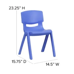 Flash Furniture 4 Pack Blue Plastic Stackable School Chair With 13.25'' Seat Height -Kids’ Furniture Store GUEST ff3d138b 5be4 4dc6 a9f8 01d46dbe2393