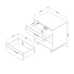 Fynn Nightstand With Cord Catcher - South Shore -Kids’ Furniture Store GUEST ff517ddc e2cc 4549 b356 50673a6df909