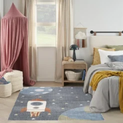 Nourison Kids Washable Space Rocketship Indoor Rug -Kids’ Furniture Store GUEST ffadb803 baa7 46b8 92ed 012770568a06