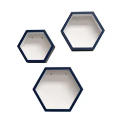 8" X 10" X 12" Set Of 3 Hexagon Shelves For Kids' Room - InPlace -Kids’ Furniture Store GUEST ffd6b925 e70e 4303 8d63 78675ef0a395